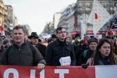Paris, le 22 Janvier 2017Plusieurs milliers d’opposants à l’avortement ont défilé à Paris ce dimanche pour une édition particulièrement politique de leur «Marche pour la vie», à trois mois de la présidentielle.